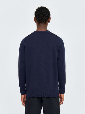 Plain knitted crew neck - GOTS/Vegan