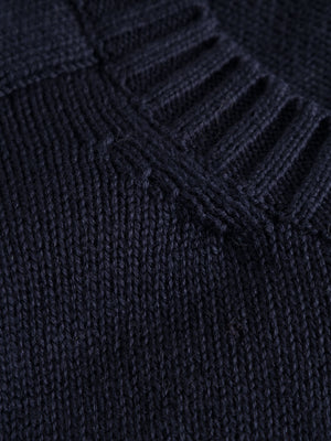 Plain knitted crew neck - GOTS/Vegan