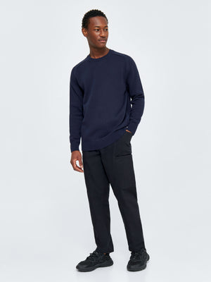 Plain knitted crew neck - GOTS/Vegan