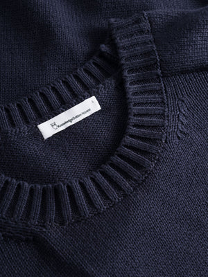 Plain knitted crew neck - GOTS/Vegan