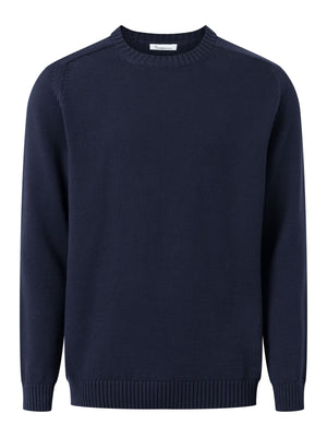 Plain knitted crew neck - GOTS/Vegan