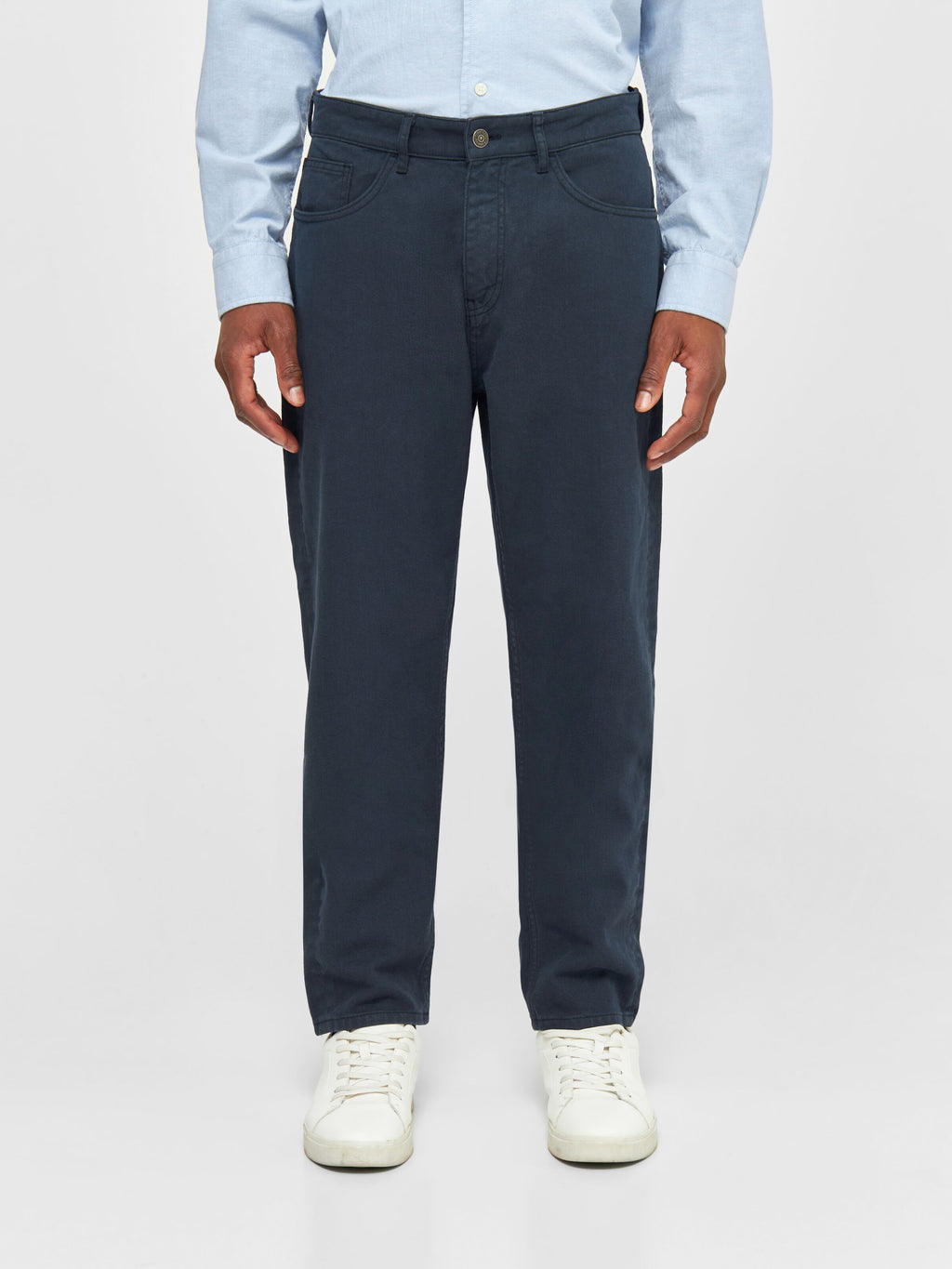 TIM tapered fit twill 5-pocket pants - GOTS/VegaN