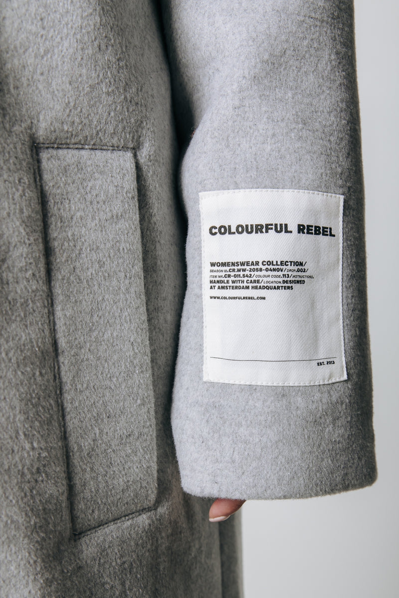 Zania Double Breasted Wool Long Coat