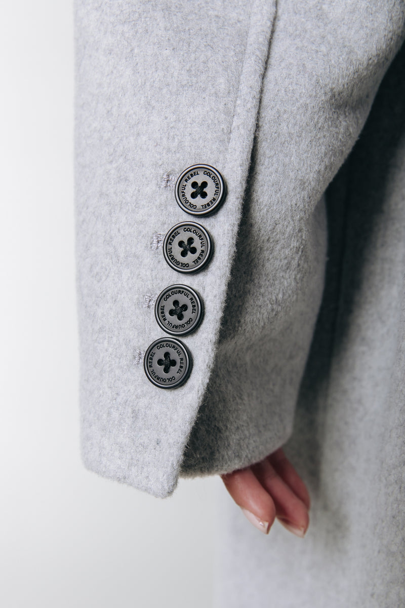 Zania Double Breasted Wool Long Coat