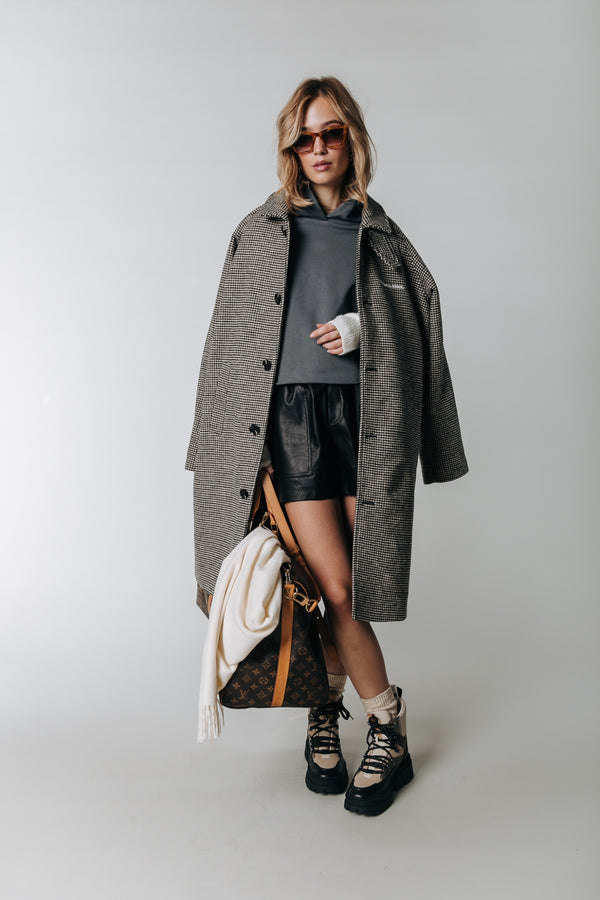 George Raglan Dogtooth Coat