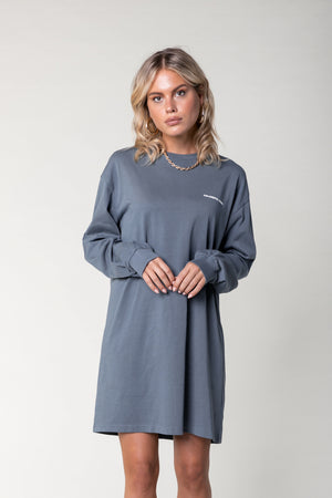 Small Logo Longsleeve Tee Dress