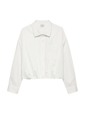 Blouse met tuck in effect