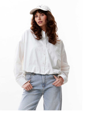 Blouse met tuck in effect