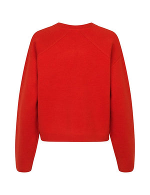 Mervi-M Knitted Sweater - Red