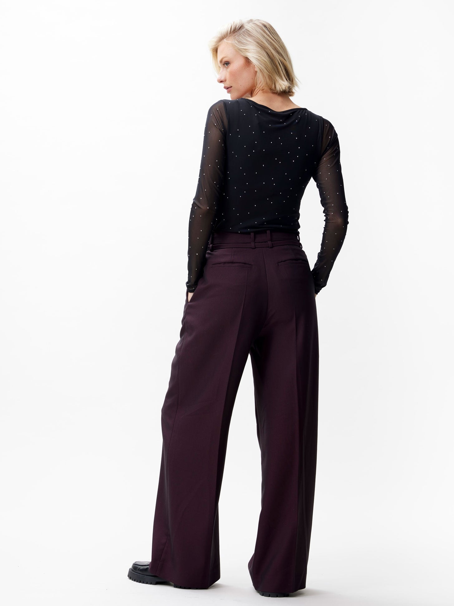 Mesh strass long sleeve