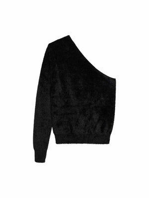 Asymmetric fuzzy knit