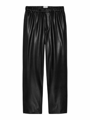 Vegan leather pull on trousers