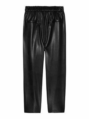 Vegan leather pull on trousers