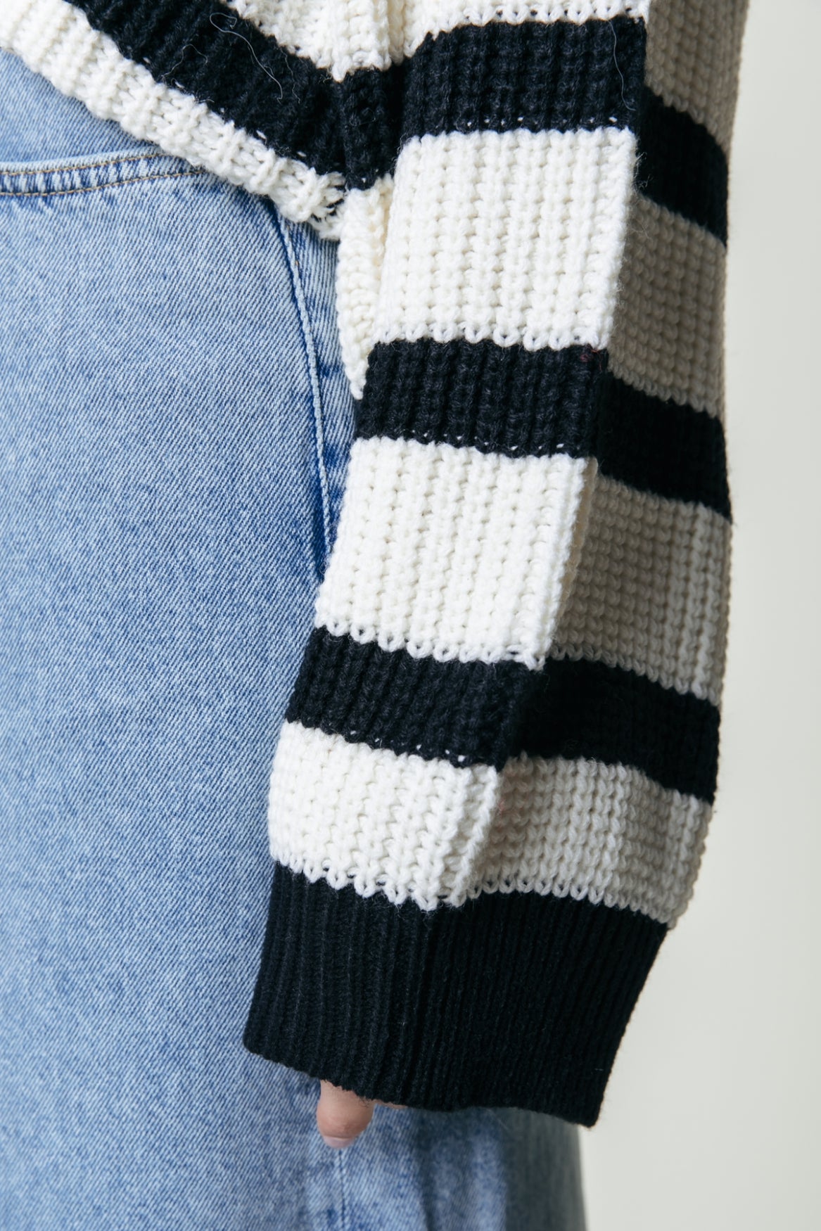 Alba Stripe Loose Fit Knitwear Sweater