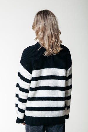 Alba Stripe Loose Fit Knitwear Sweater