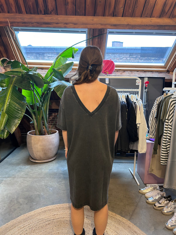 Relaxed Open Back Jersey Dress