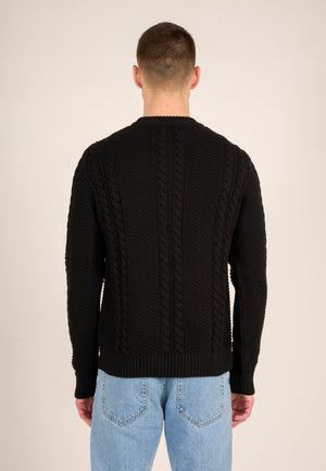 Cable Crew Neck Cotton Knit