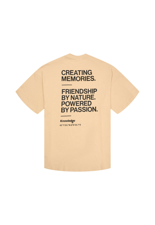 Loose t-shirt Creating Memories chest and back print - GOTS/Vegan