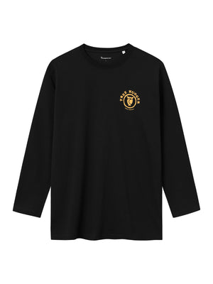 Long sleeve heavy single with Urskog front and back print - GOTS/Vegan