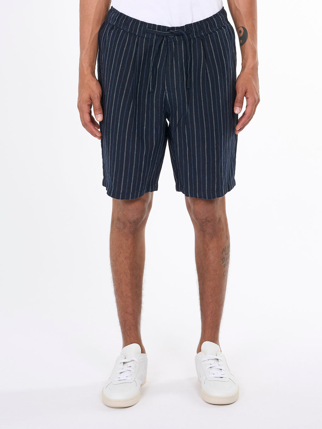 Loose striped shorts - GOTS/Vegan