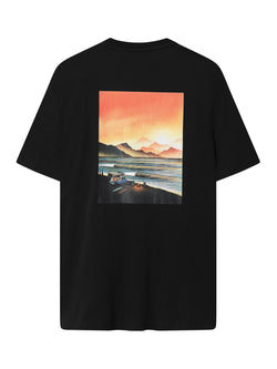 Loose camp front print t-shirt - GOTS