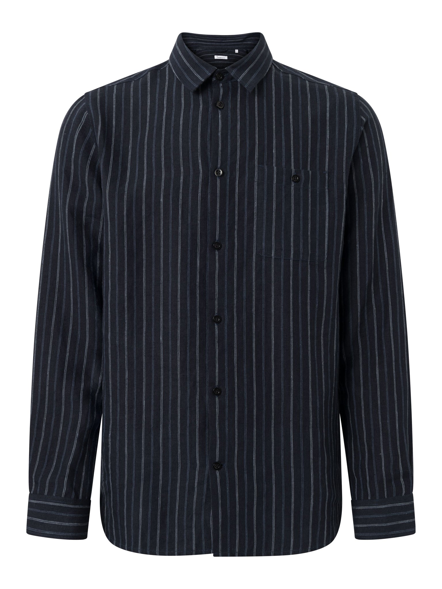 Striped linen custom fit shirt - GOTS/Vegan