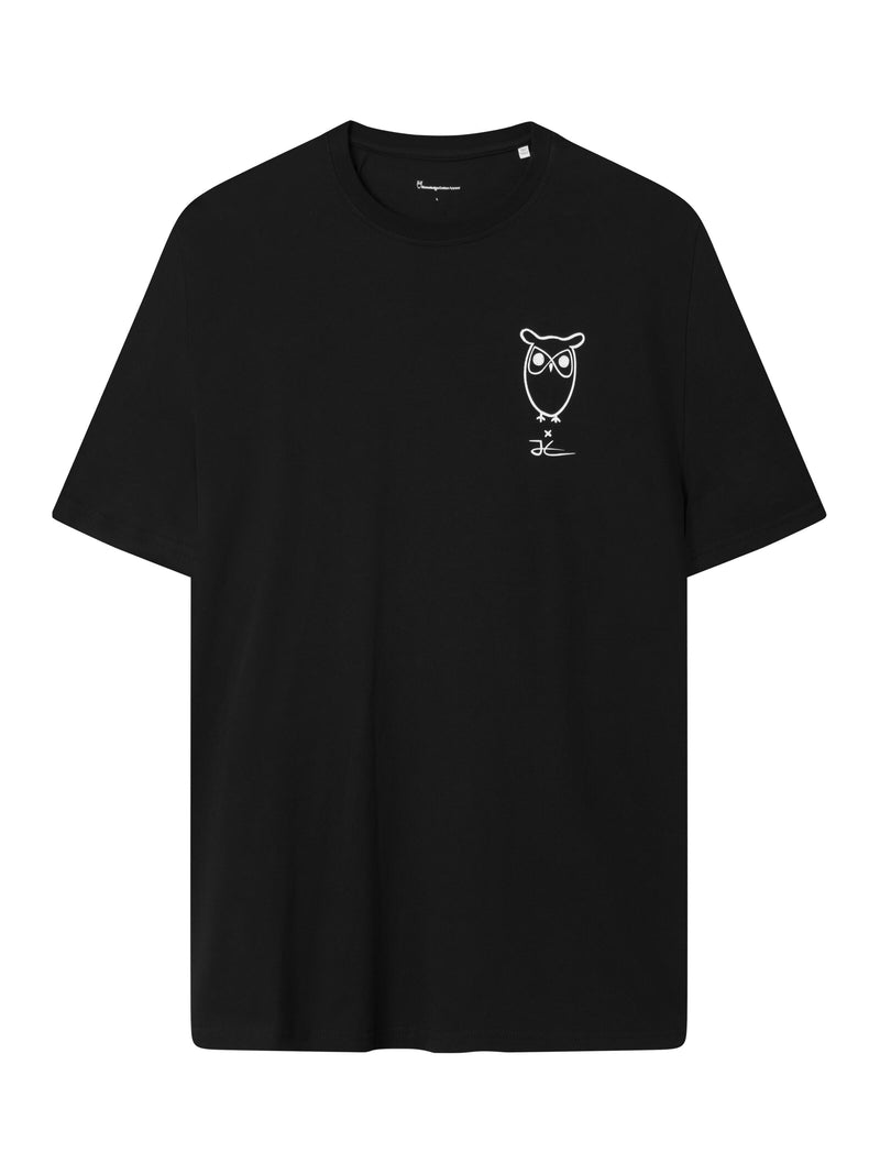 Loose camp front print t-shirt - GOTS
