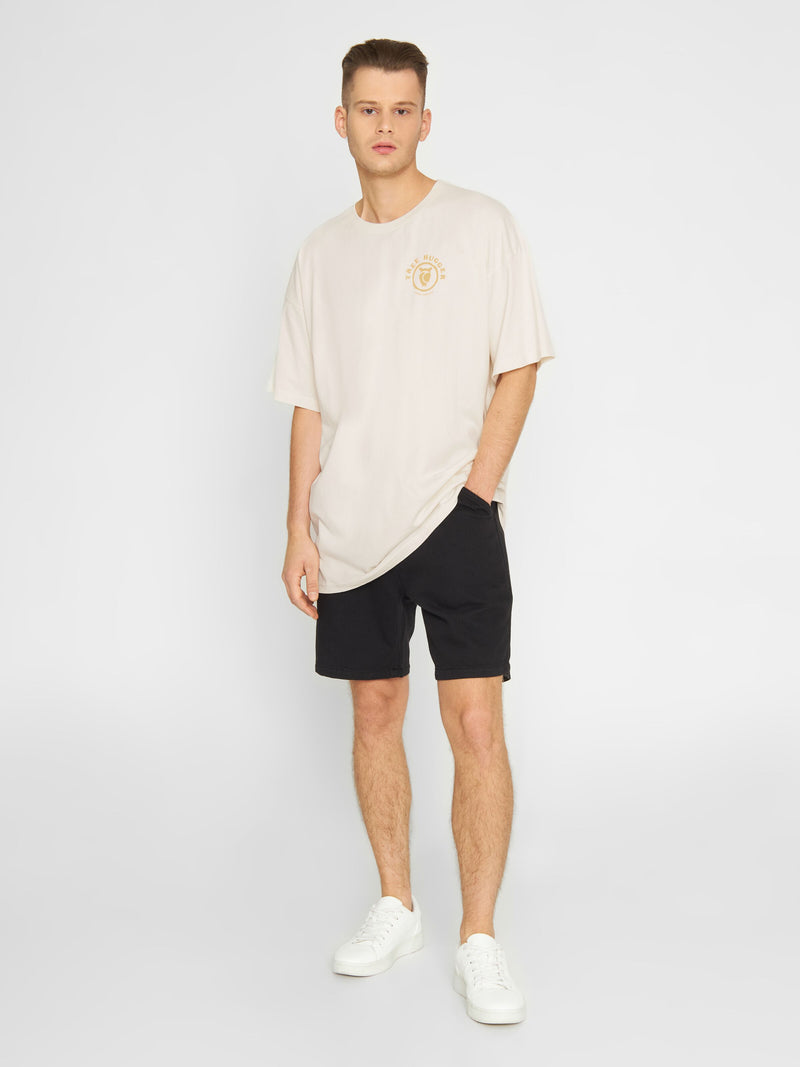 Loose heavy single tee with Urskog front and back print - GOTS/Vegan