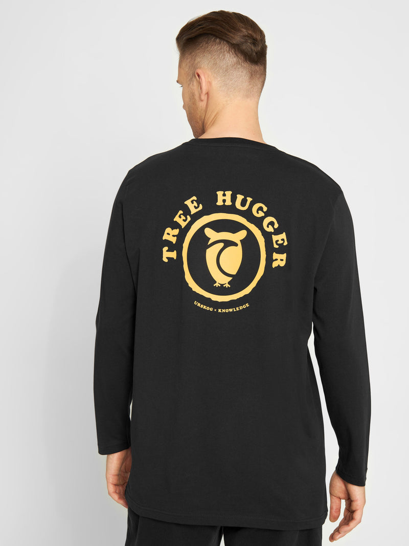 Long sleeve heavy single with Urskog front and back print - GOTS/Vegan